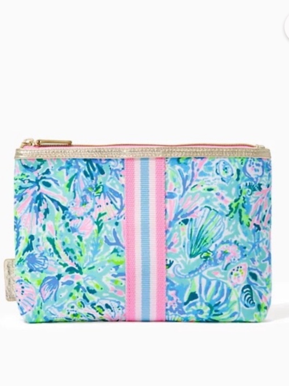 Lilly Pulitzer Surf Blue Soleil It On Me Print Pouch